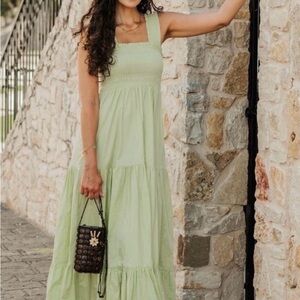 NWT Abercrombie Smocked Bodice Easy Maxi Dress